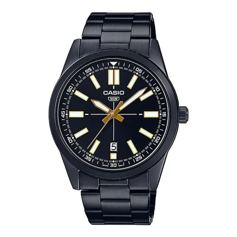Casio General Black Dial Stainless Steel Strap Men Watch Mtp-Vd02b-1Eudf-P 1