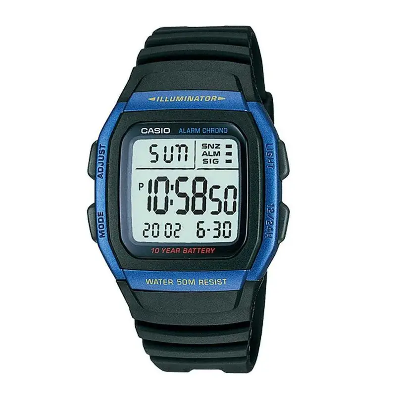 Casio General Black Resin Strap Unisex Watch W-96H-2Avdf-P 1