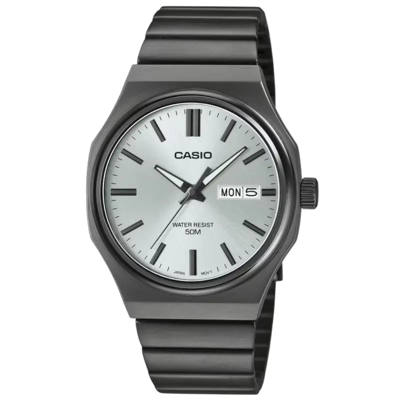 Casio General Black Stainless Steel Strap Men Watch Mtp-E735b-7Avdf 1