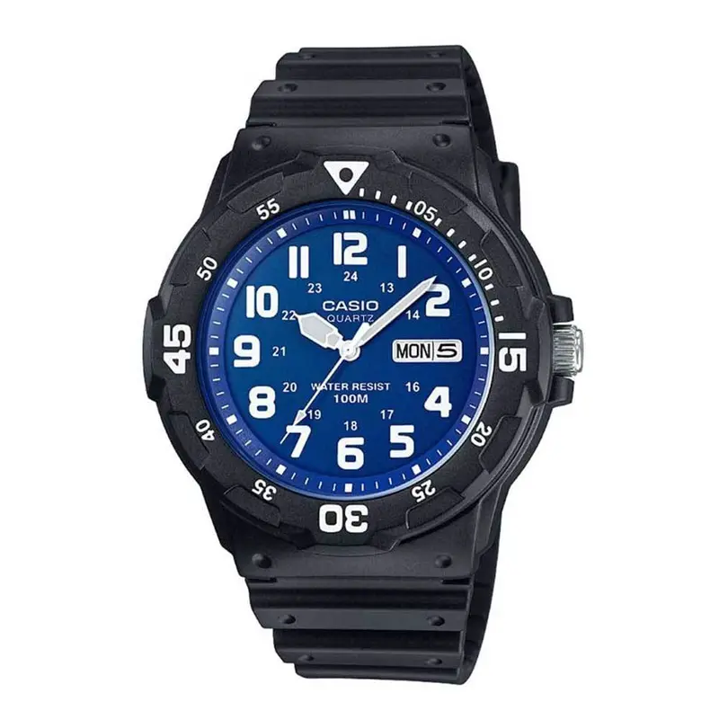 Casio General Blue Dial Black Resin Strap Men Watch Mrw-200H-2B2vdf-P 1