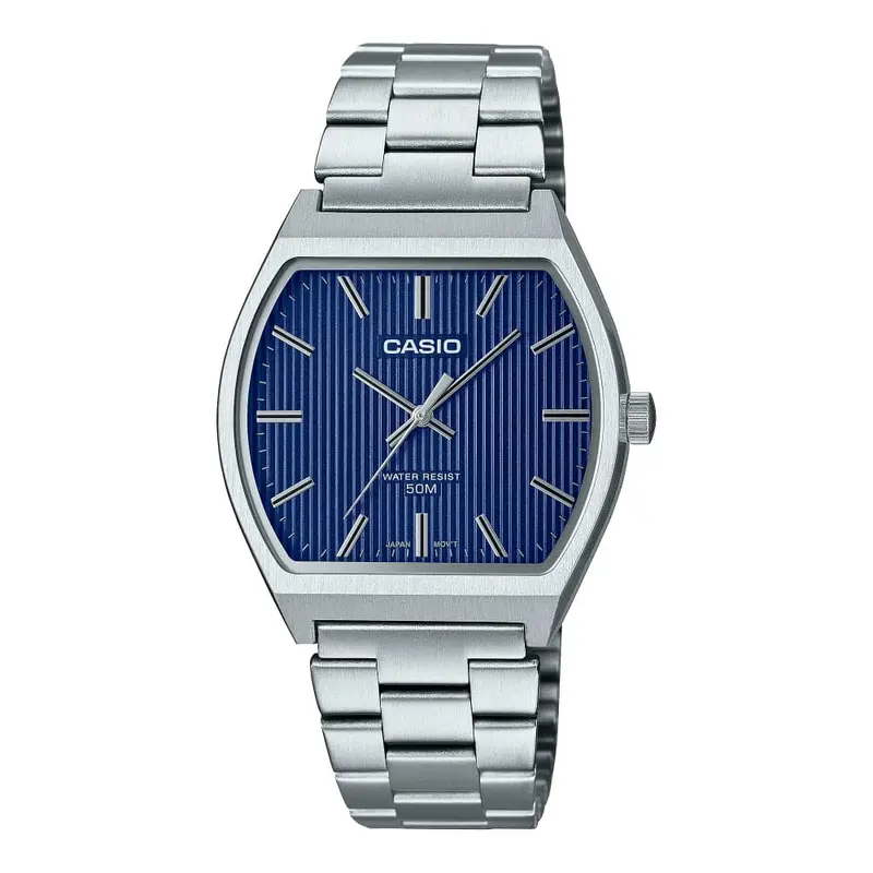 Casio General Blue Dial Silver Stainless Steel Strap Men Watch Mtp-B140d-2Avdf 1