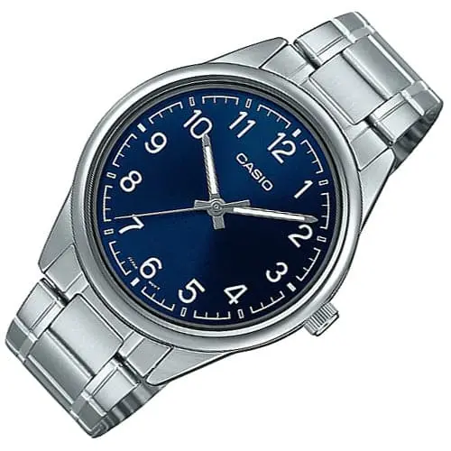 Casio General Blue Dial Silver Stainless Steel Strap Unisex Watch Mtp-V005d-2B4udf-P 2