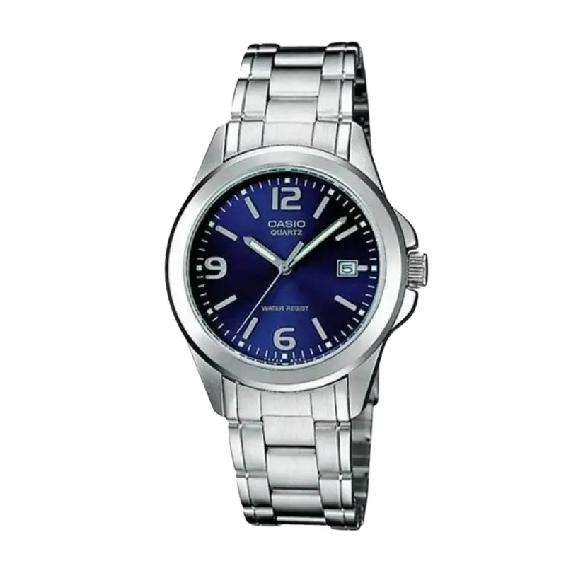Casio General Blue Dial Stainless Steel Analog Unisex Watch Ltp-1215A-2Adf-P 1