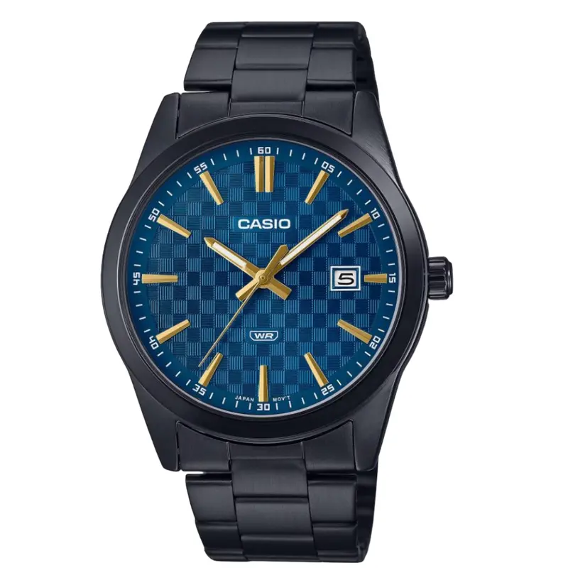 Casio General Blue Dial Stainless Steel Strap Men Watch Mtp-Vd03b-2Audf-P 1