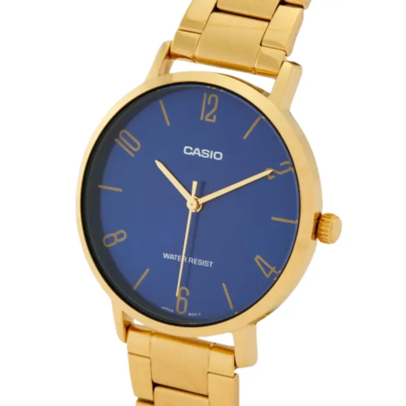Casio General Blue Dial With Gold Stainless Steel Women Watch Ltp-Vt01g-2Budf-P 2