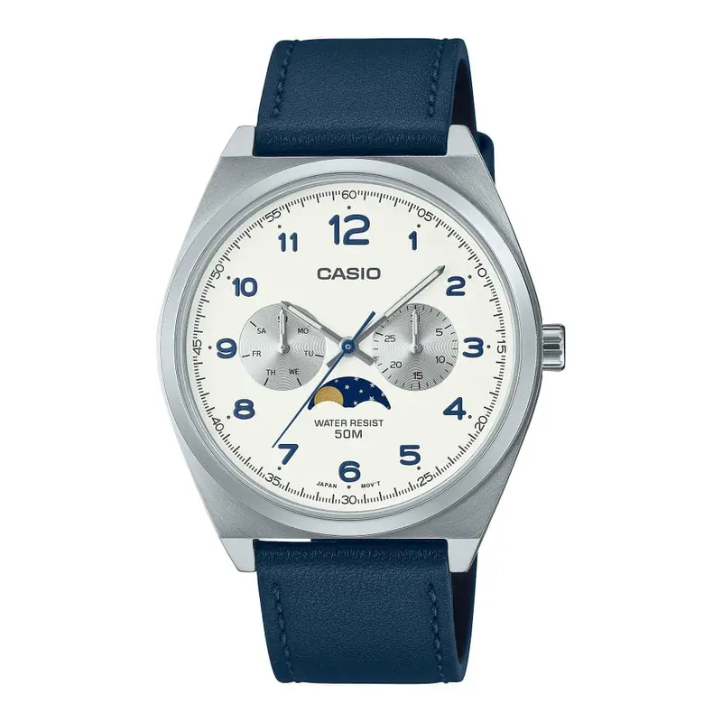 Casio General Blue Leather Strap Unisex Watch Mtp-M300l-7Avdf-P 1