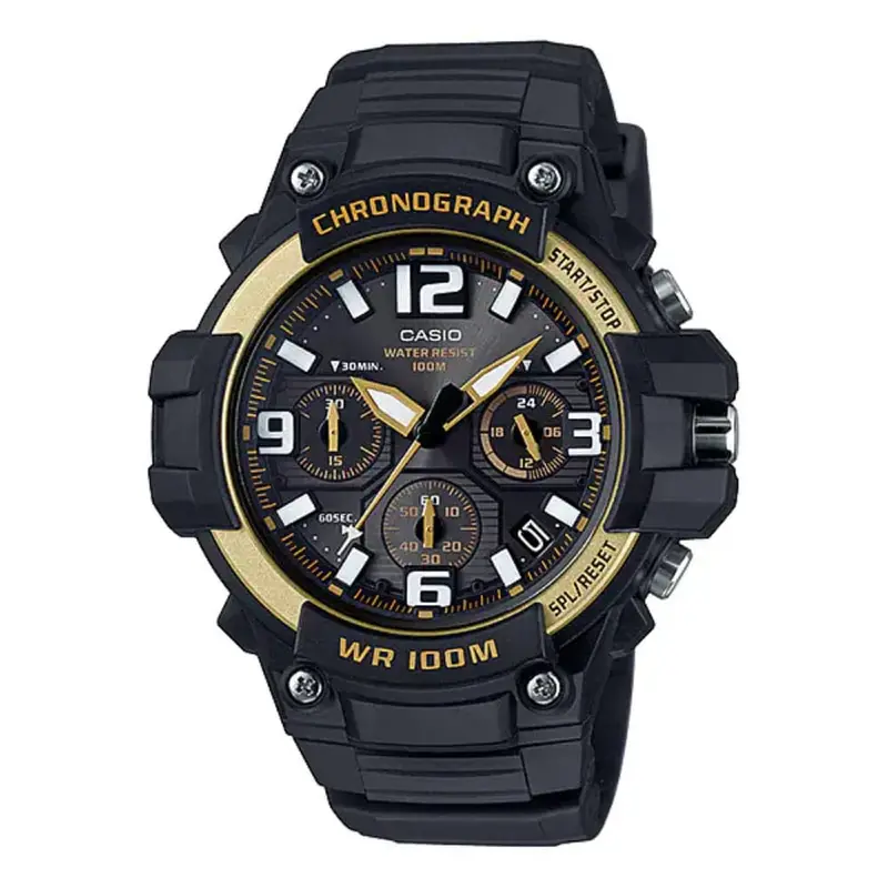 Casio General Chronograph Black Resin Strap Men Watch Mcw-100H-9A2df-P 1