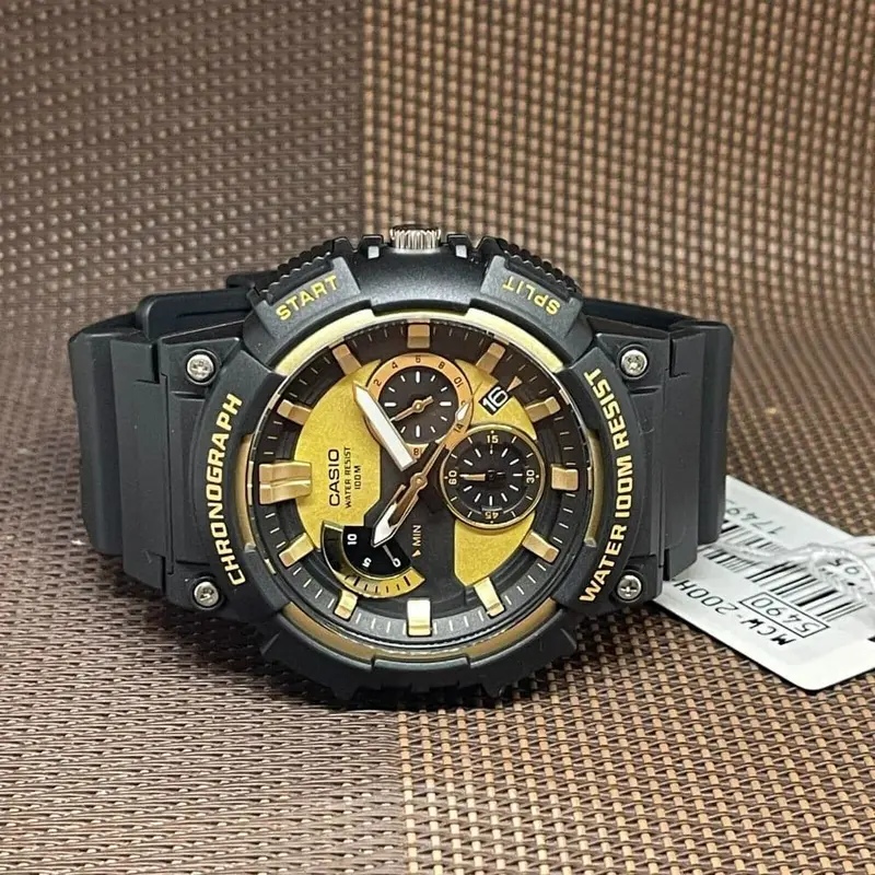 Casio General Chronograph Black Resin Strap Men Watch Mcw-200H-9Avdf-P 2