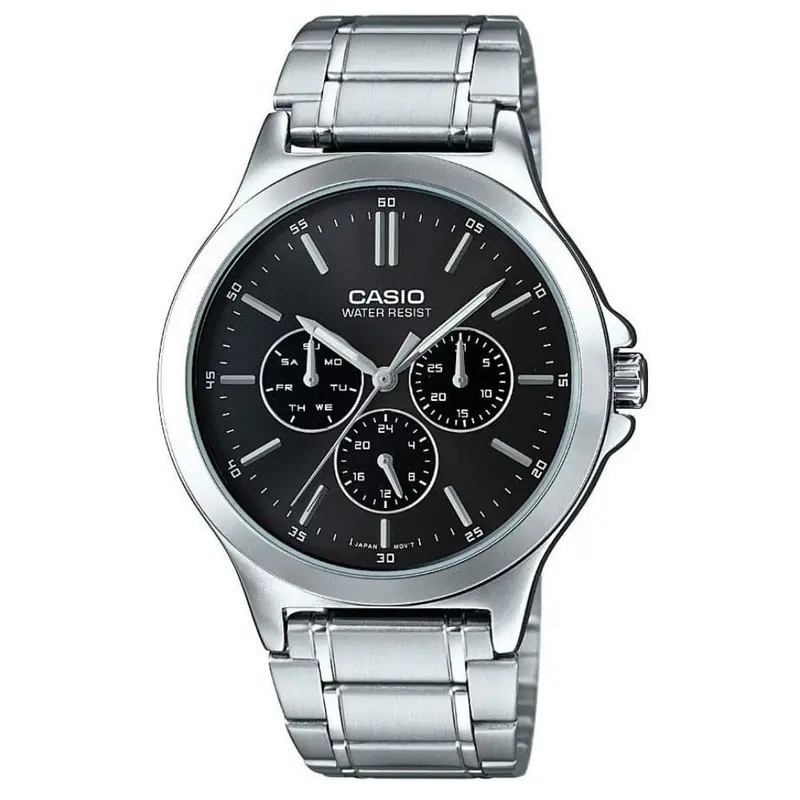 Casio General Chronograph Silver Stainless Steel Strap Unisex Watch Mtp-V300d-1Audf-P 1