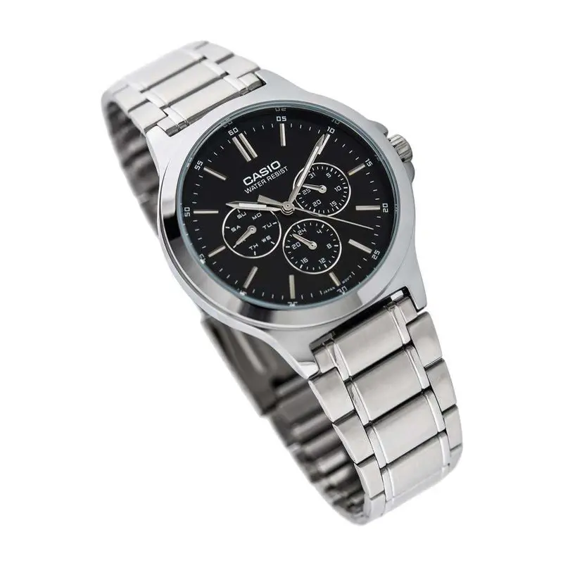 Casio General Chronograph Silver Stainless Steel Strap Unisex Watch Mtp-V300d-1Audf-P 2