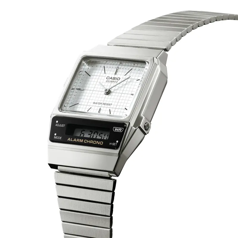 Casio General Digital-Analogue Silver Dial And Resin Strap Unisex Watch Aq-800E-7A-P 2