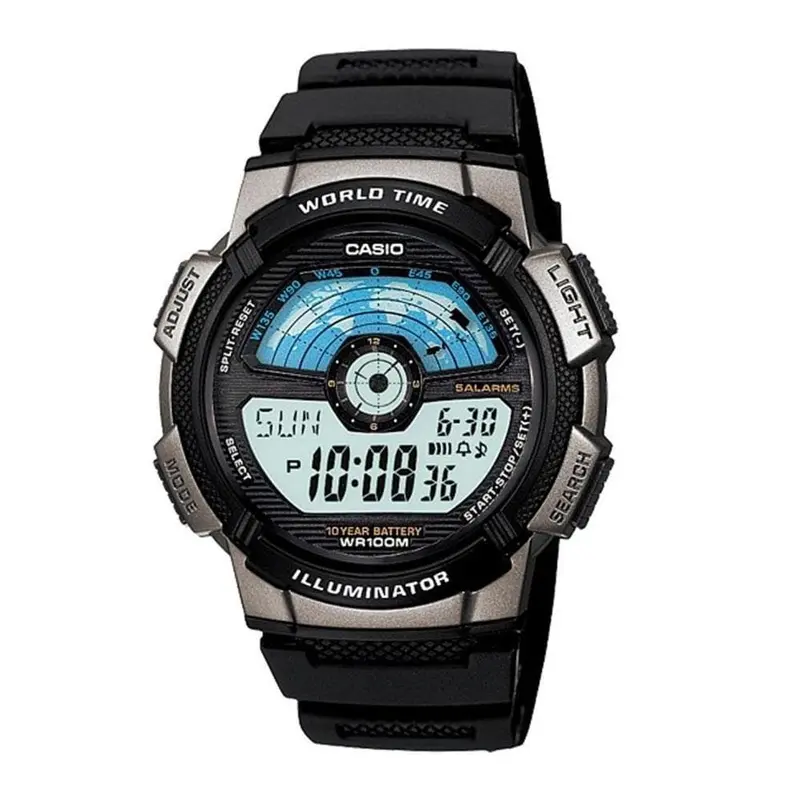 Casio General Digital Black Resin Strap Men Watch Ae-1100W-1Avdf-P 1