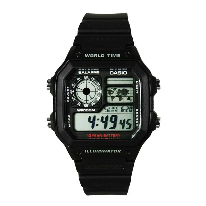 Casio General Digital Black Resin Strap Men Watch Ae-1200Wh-1Avdf-P 2