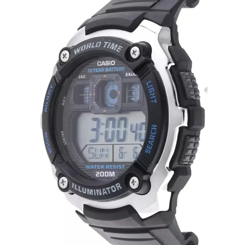 Casio General Digital Black Resin Strap Men Watch Ae-2000W-1Avdf-P 2