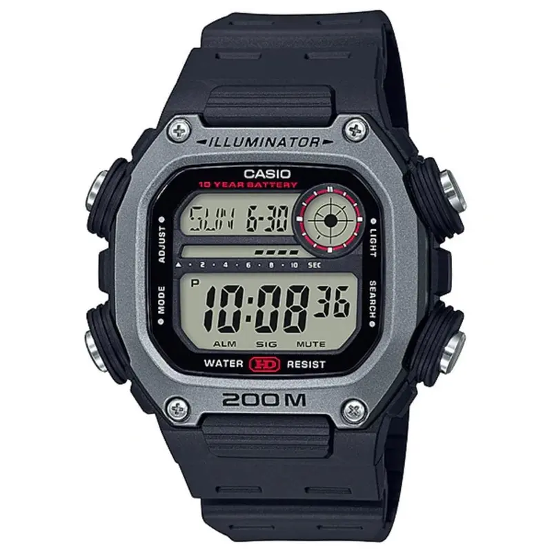 Casio General Digital Black Resin Strap Men Watch Dw-291H-1Avdf-P 1