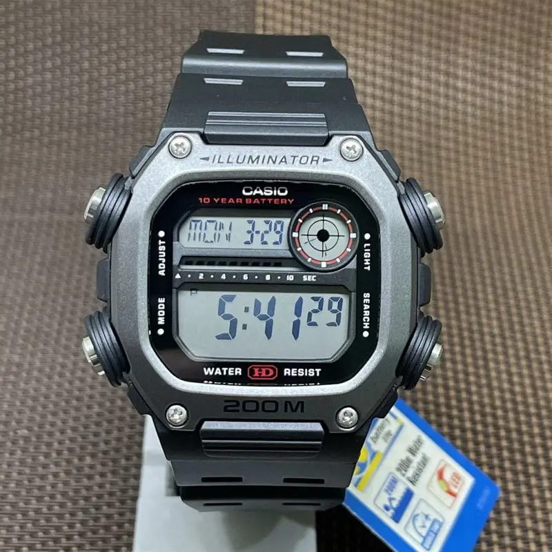 Casio General Digital Black Resin Strap Men Watch Dw-291H-1Avdf-P 2