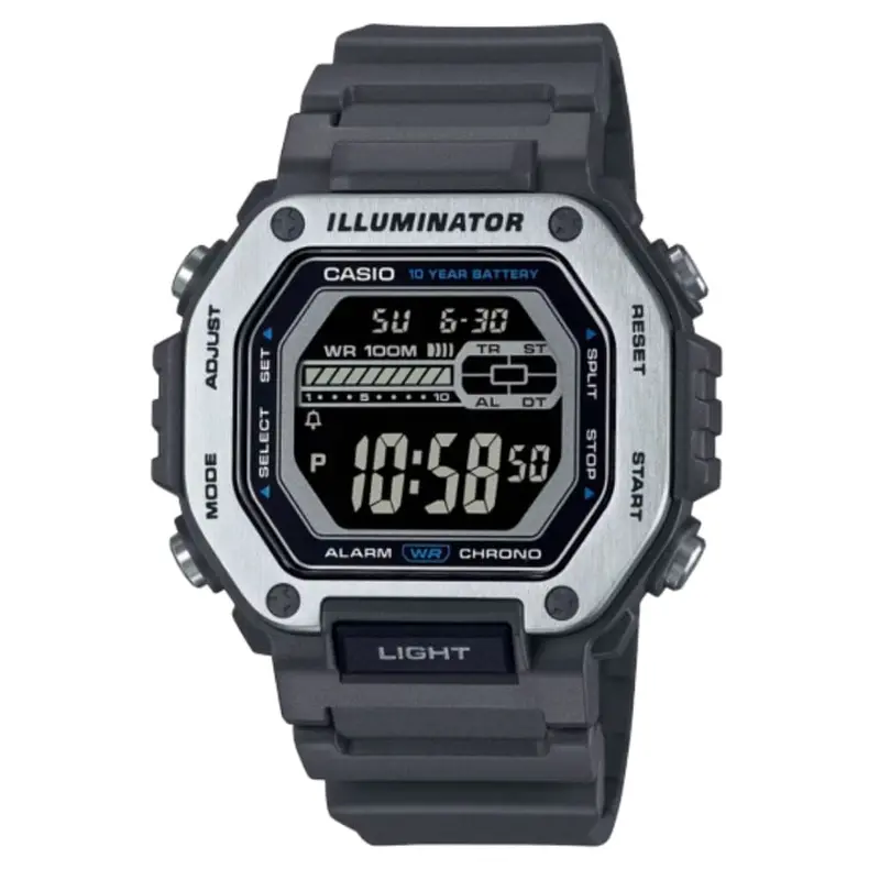 Casio General Digital Black Resin Strap Men Watch Mwd-110H-8Bvdf 1