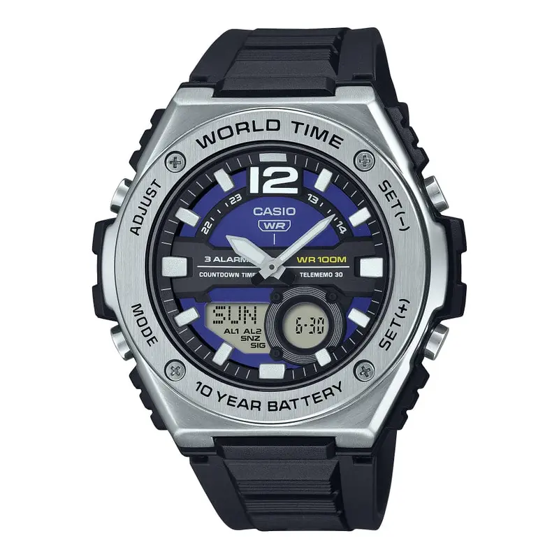 Casio General Digital Black Resin Strap Men Watch Mwq-100-2Avdf 1