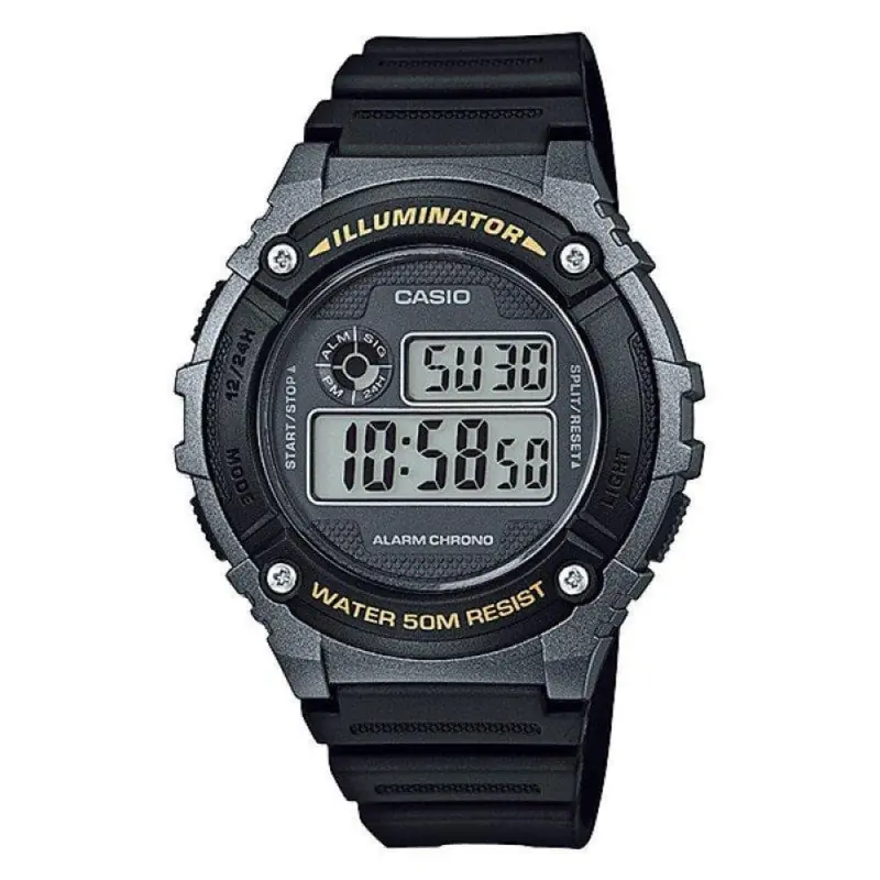 Casio General Digital Black Resin Strap Men Watch W-216H-1Bvdf 1