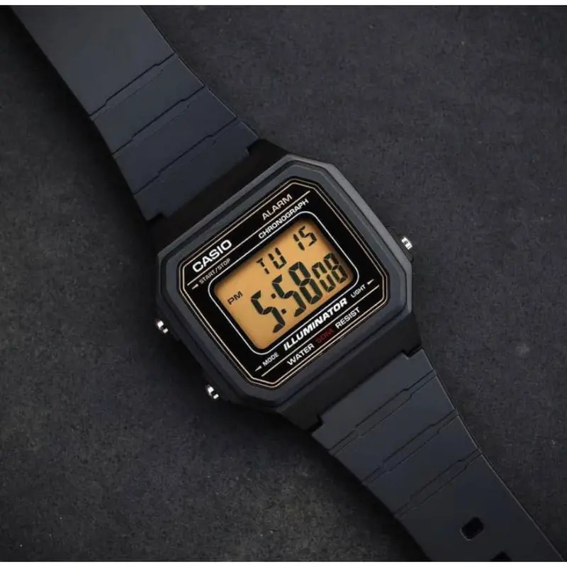 Casio General Digital Black Resin Strap Men Watch W-217H-9Avdf-P 2