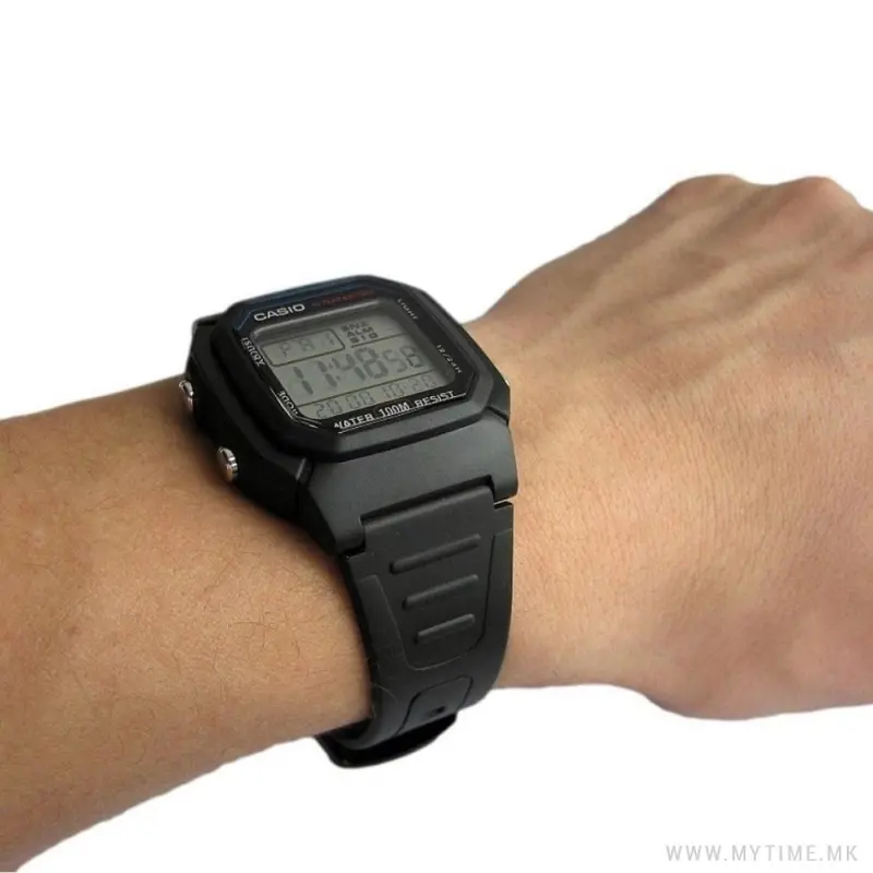 Casio General Digital Black Resin Strap Men Watch W-800H-1B-P 2
