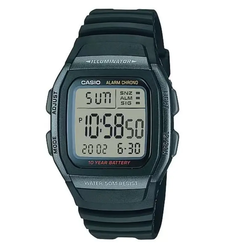 Casio General Digital Black Resin Strap Men Watch W-96H-1Bvdf-P 1