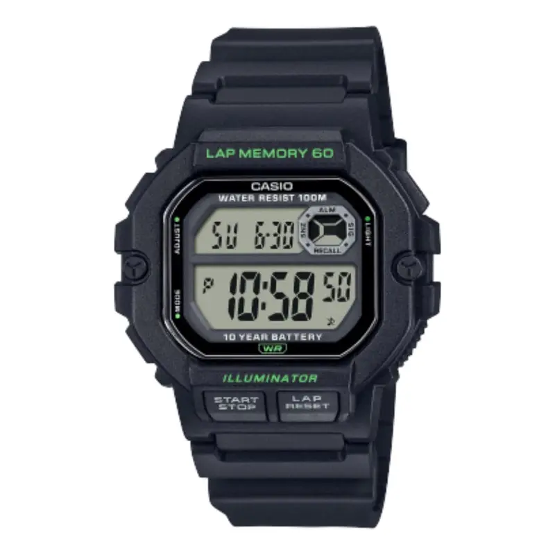 Casio General Digital Black Resin Strap Men Watch Ws-1400H-1Avdf-P 1
