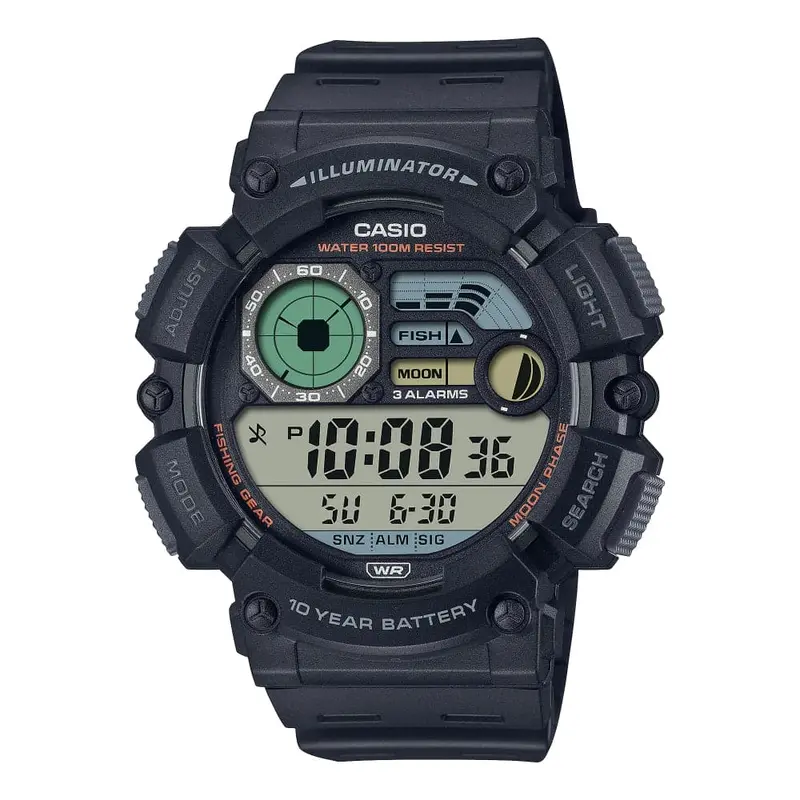 Casio General Digital Black Resin Strap Men Watch Ws-1500H-1Avdf 1