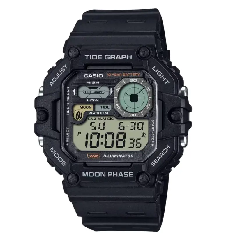 Casio General Digital Black Resin Strap Men Watch Ws-1700H-1Avdf 1