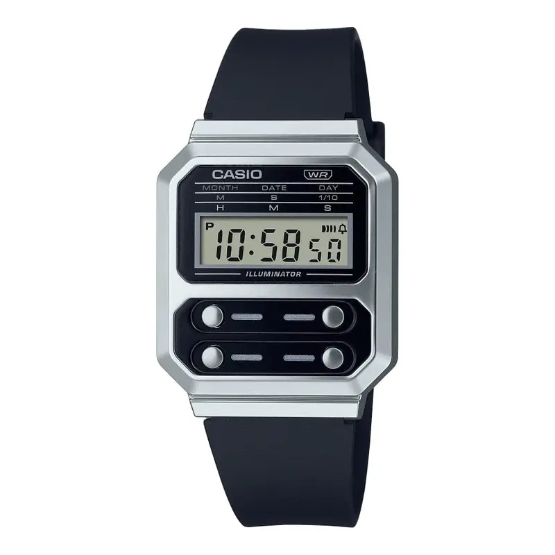 Casio General Digital Black Resin Strap Unisex Watch A100wef-1Adf-P 1
