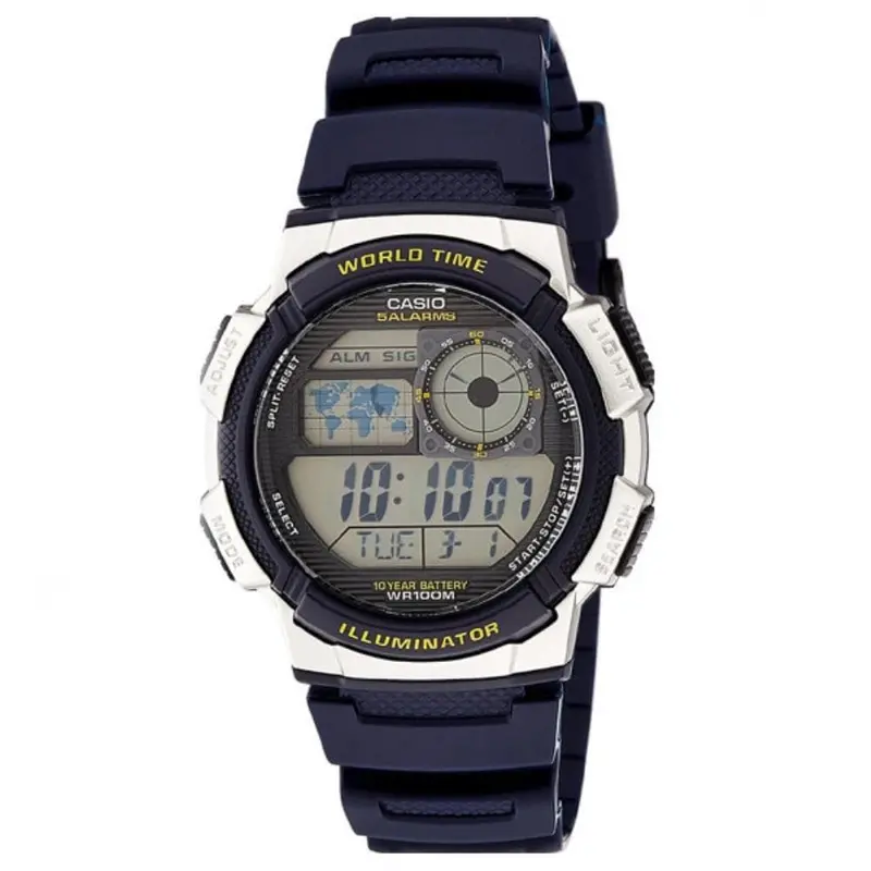 Casio General Digital Blue Resin Strap Men Watch Ae-1000W-2Avdf-P 1