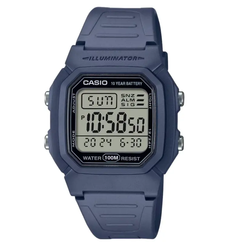 Casio General Digital Blue Resin Strap Men Watch W-800H-2Avdf-P 1