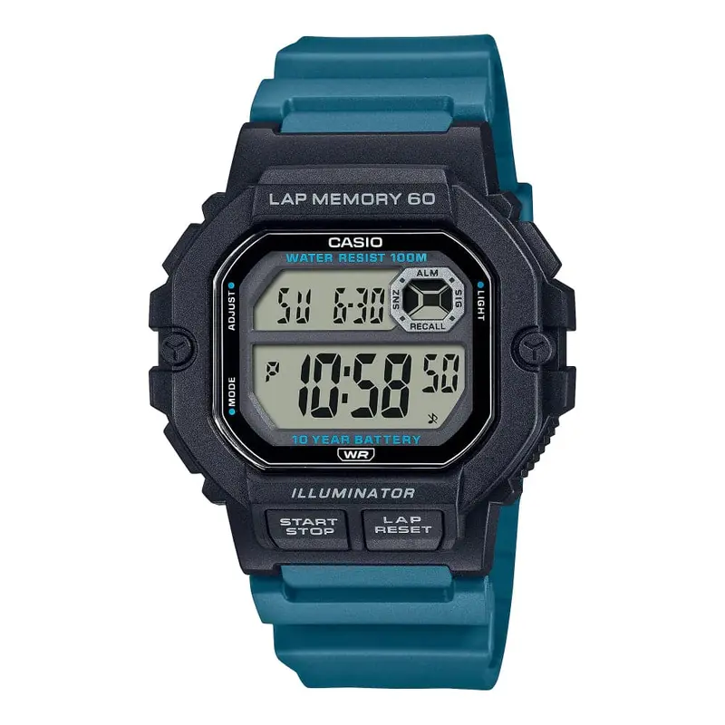 Casio General Digital Blue Resin Strap Men Watch Ws-1400H-3Avdf-P 1