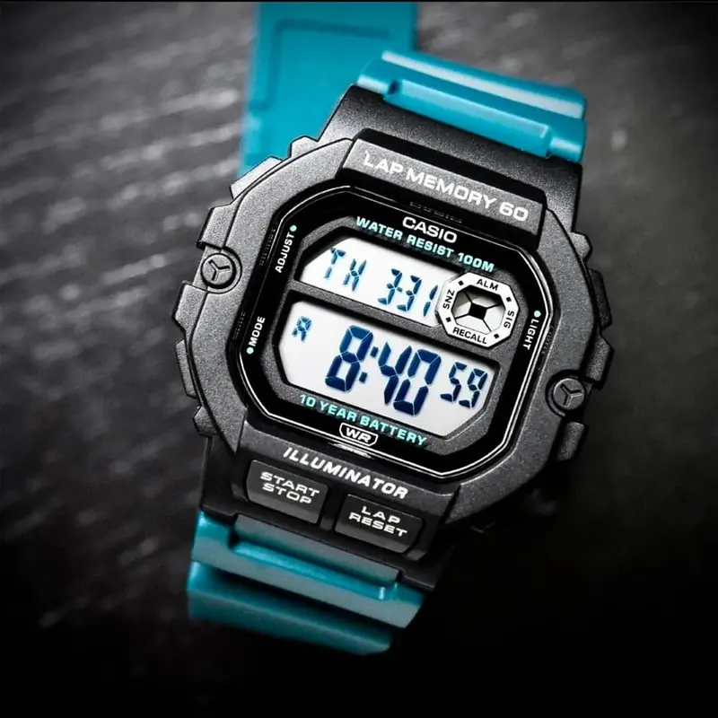 Casio General Digital Blue Resin Strap Men Watch Ws-1400H-3Avdf-P 2
