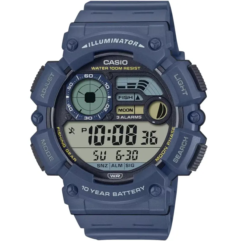 Casio General Digital Blue Resin Strap Men Watch Ws-1500H-2Avdf-P 1