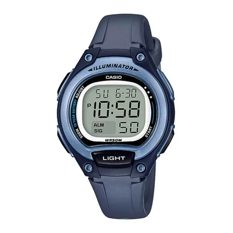Casio General Digital Blue Resin Strap Unisex Watch Lw-203-2Avdf-P 1
