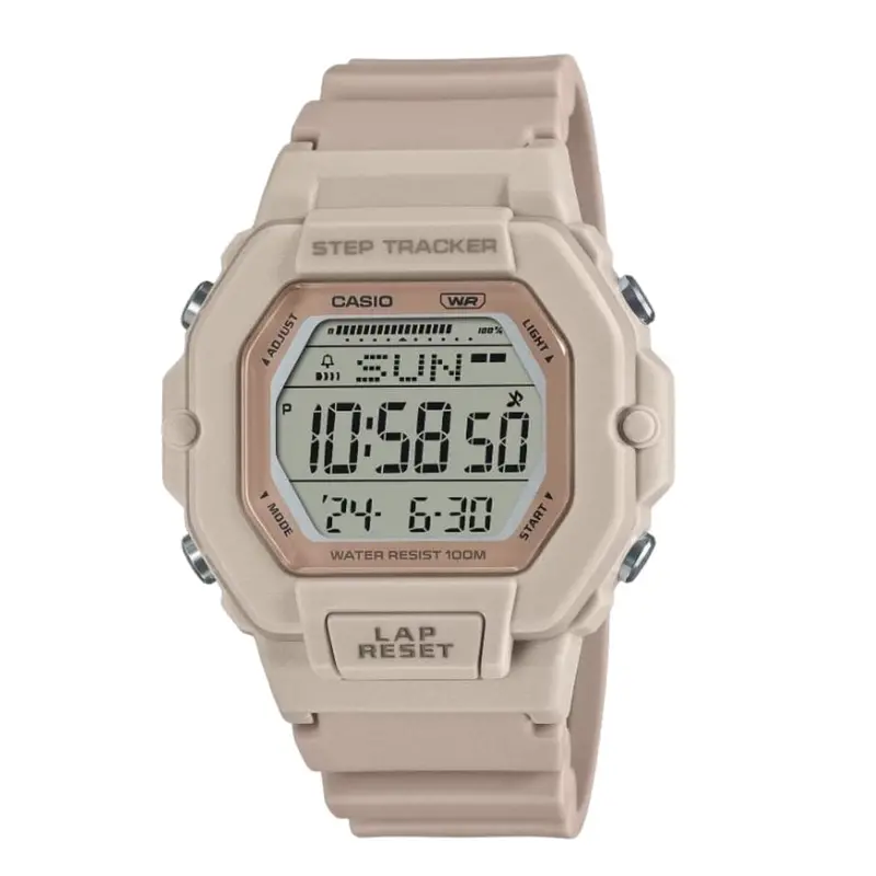 Casio General Digital Blush Pink Resin Strap Women Watch Lws-2200H-4Avdf 1