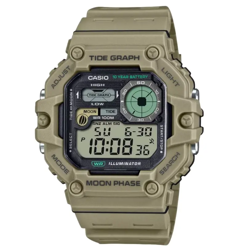 Casio General Digital Brown Resin Strap Men Watch Ws-1700H-5Avdf-P 1