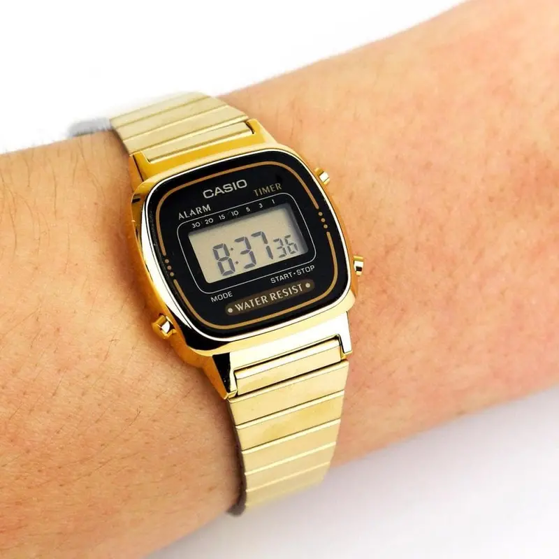 Casio General Digital Gold Resin Strap Unisex Watch La670wga-1Df-P 2