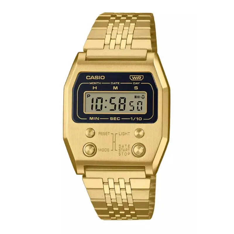 Casio General Digital Gold Stainless Steel Men's Watch A1100g-5Df-P 1