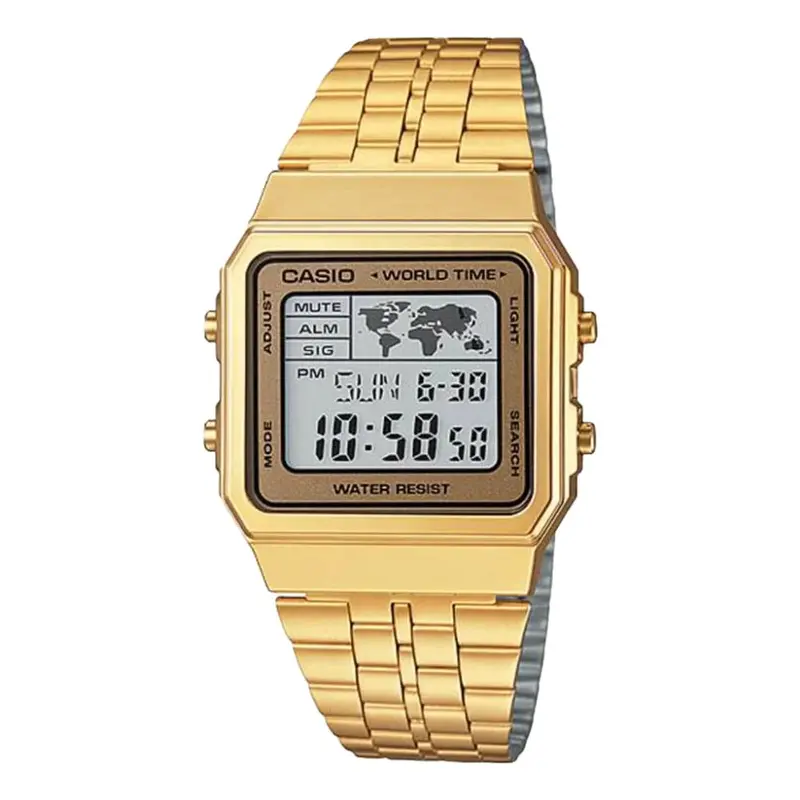 Casio General Digital Gold Stainless Steel Strap Men Watch A500wga-9Df-P 1
