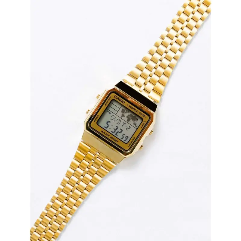 Casio General Digital Gold Stainless Steel Strap Men Watch A500wga-9Df-P 2