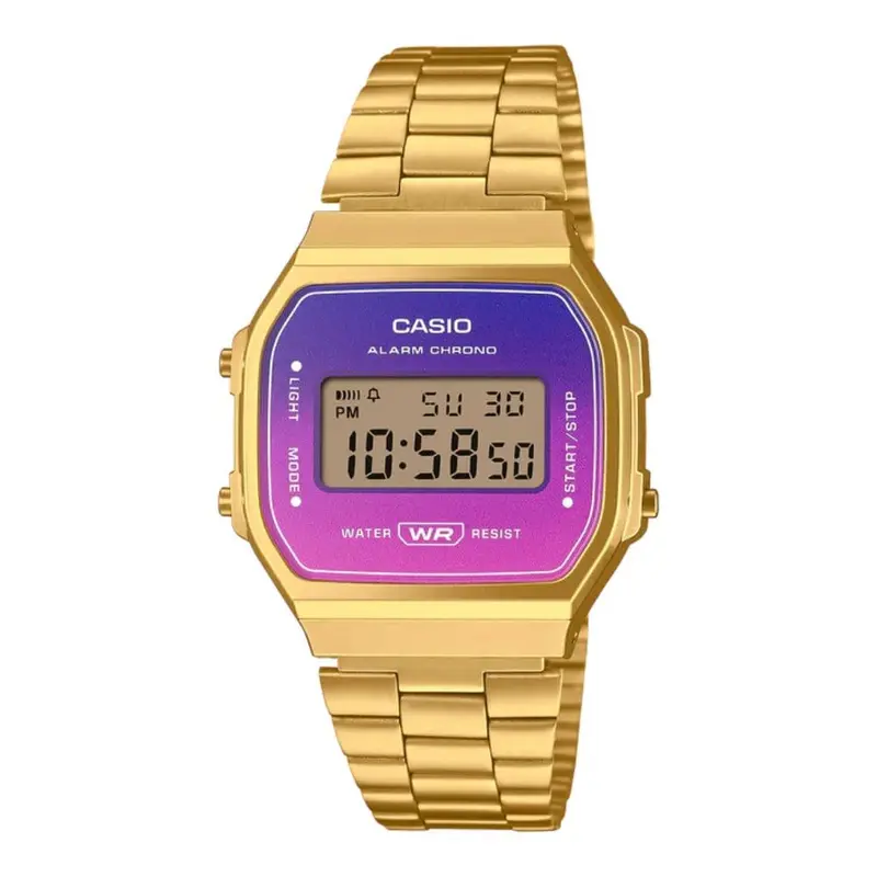 Casio General Digital Gold Stainless Steel Strap Women Watch A168werg-2Adf-P 1