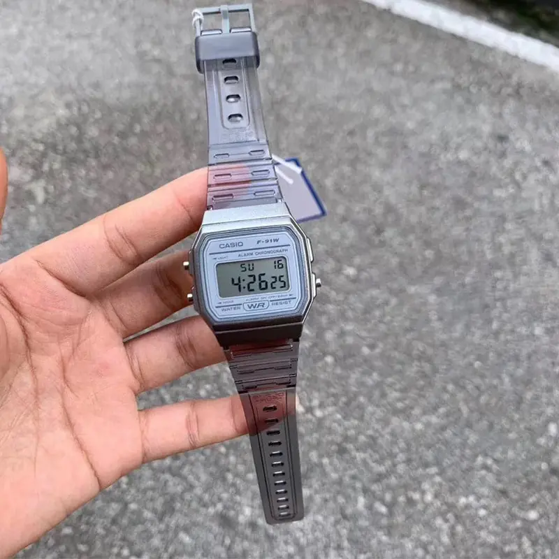 Casio General Digital Gray Resin Strap Unisex Watch F-91Ws-8Df-P 2