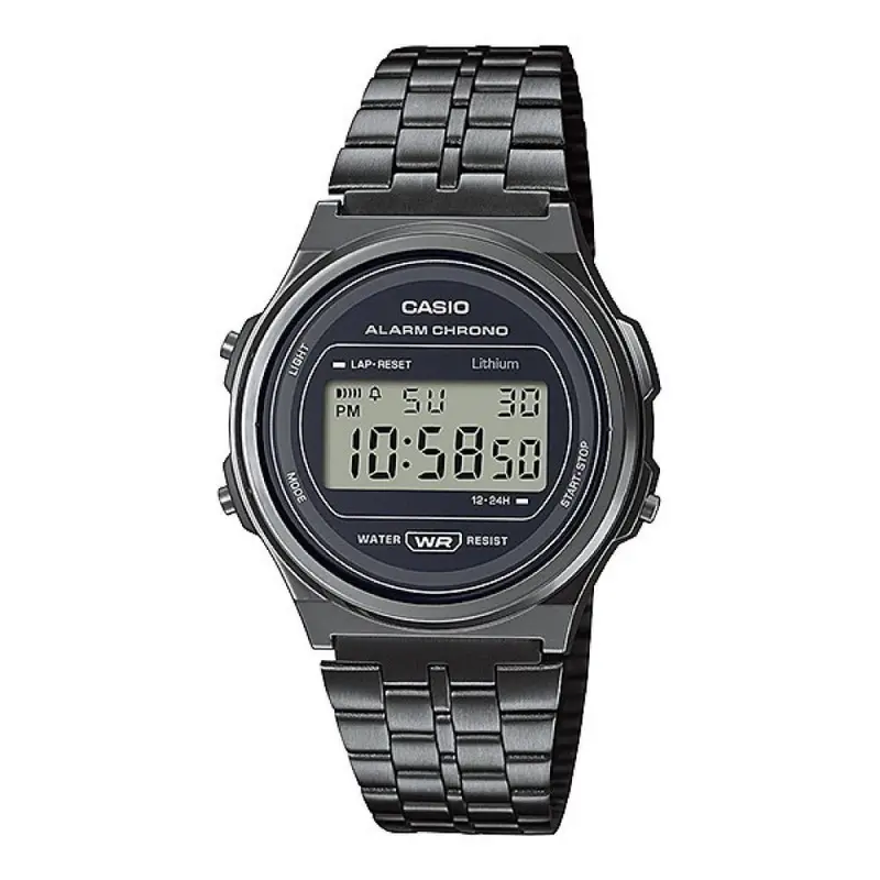 Casio General Digital Gray Strap Unisex Watch A171wegg-1Adf-P 1