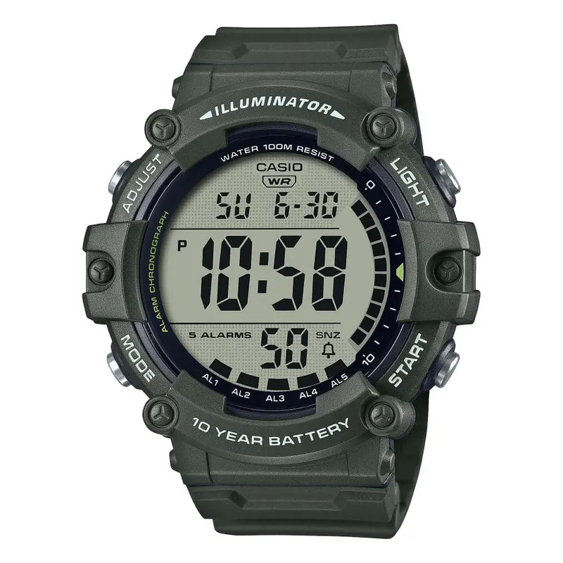 Casio General Digital Green Resin Strap Men Watch Ae-1500Whx-3Avdf-P 1