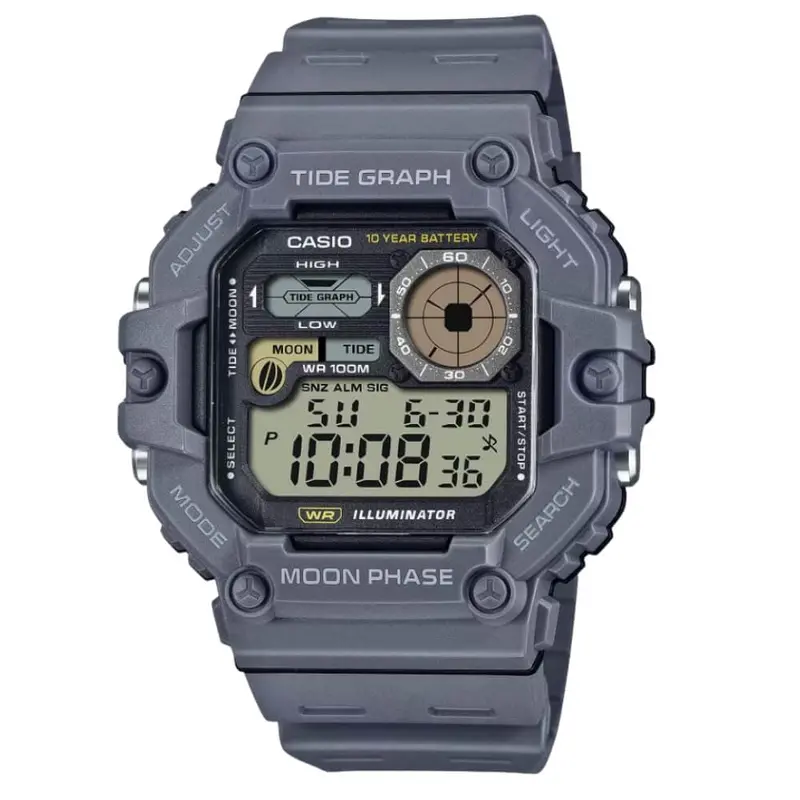 Casio General Digital Grey Resin Strap Men Watch Ws-1700H-8Avdf 1