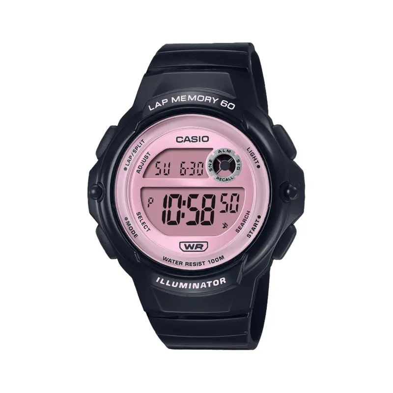 Casio General Digital Pink Dial Black Strap Watch Lws-1200H-1A2vdf-P 1