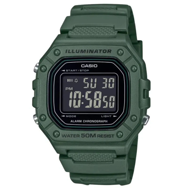 Casio General Digital Resin Strap Men Watch W-218H-3Bvdf 1