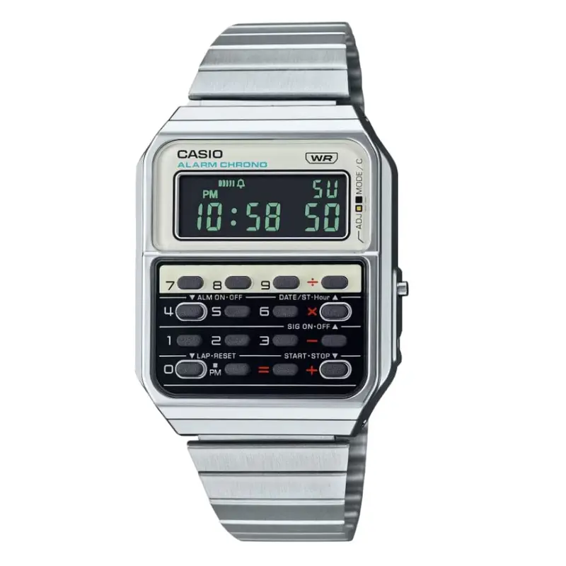 Casio General Digital Silver Stainless Steel Strap Men Watch Ca-500We-7Bdf-P 1